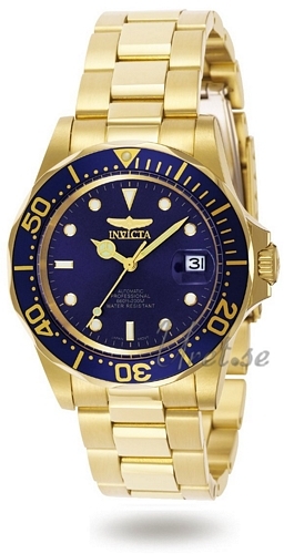 Invicta Pro Diver Herreklokke 8930 Blå/Gulltonet stål Ø40 mm - Invicta