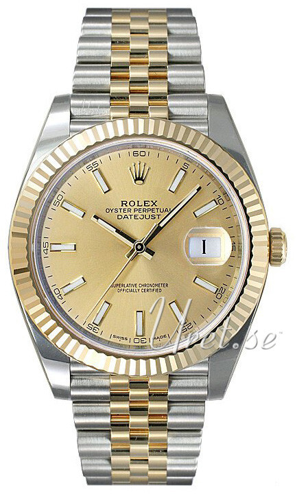 Rolex Datejust41 Herreklokke 126333-0010 Gulltonet/18 karat gult gull