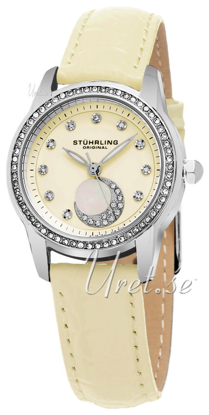 Stührling Original Symphony Luna Dameklokke 561.03 Beige/Lær Ø32 mm - Stührling Original