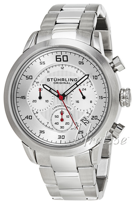 Stührling Original Monaco Herreklokke 816.01 Hvit/Stål Ø42 mm - Stührling Original