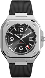 Bell & Ross Br 05 Sort/Gummi BR05G-BL-ST/SRB