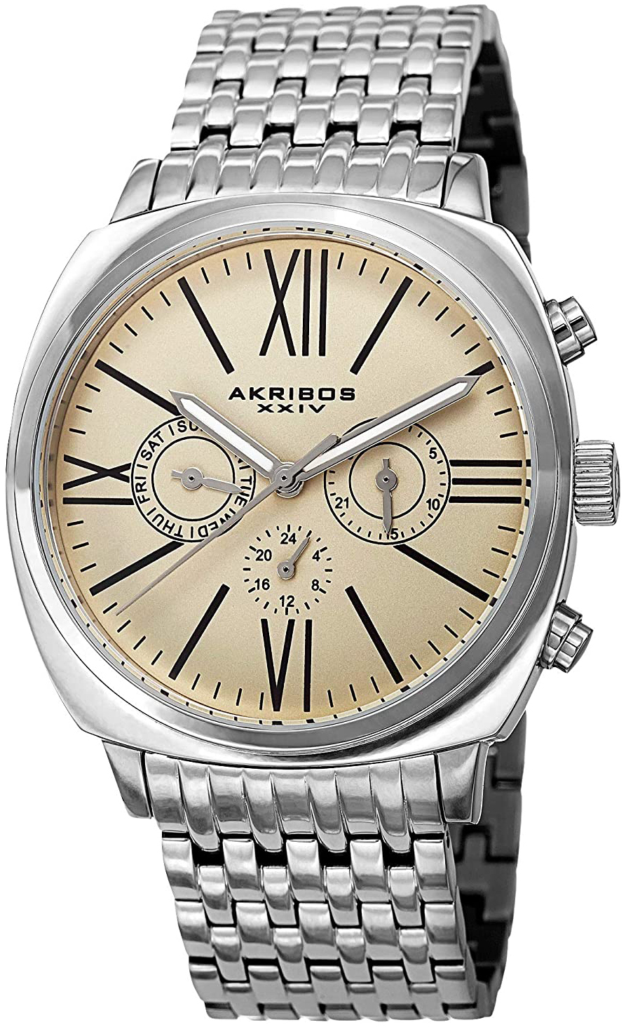 Akribos XXIV Herreklokke AK636SSW Champagnefarget/Stål Ø42.5 mm