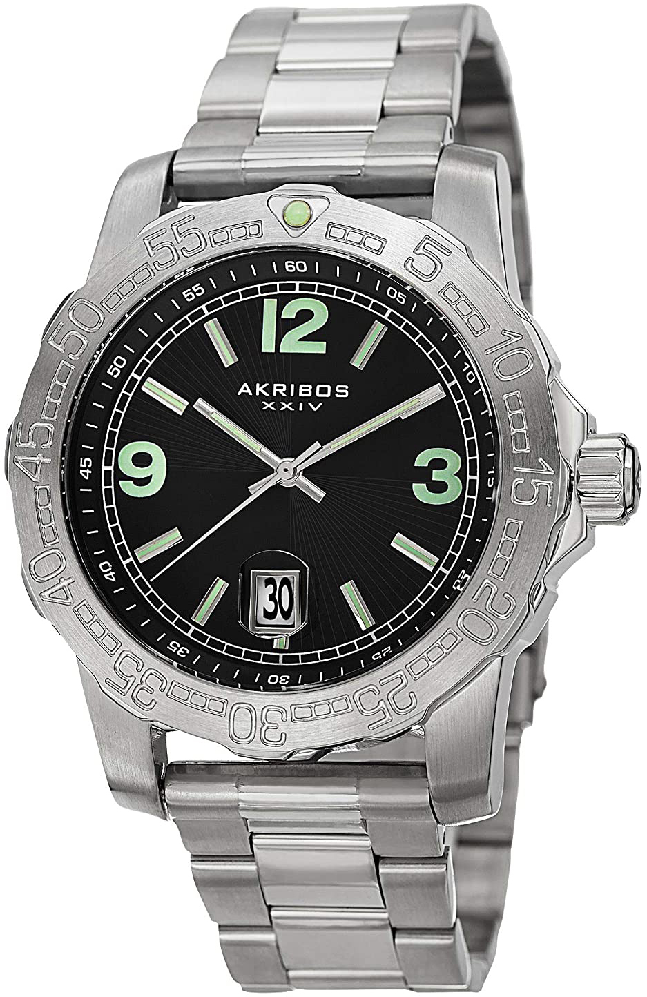 Akribos XXIV Herreklokke AK696SSB Essential Sort/Stål Ø46 mm