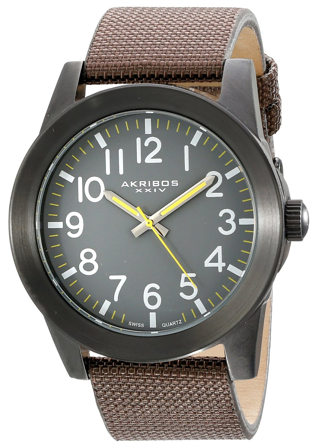 Akribos XXIV Herreklokke AK779BKBR Ultimate Grå/Lær Ø46 mm