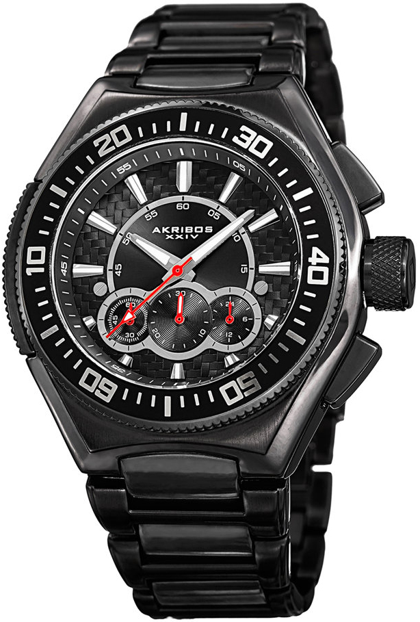 Akribos XXIV Herreklokke AK910BK Classic Sort/Stål Ø48 mm