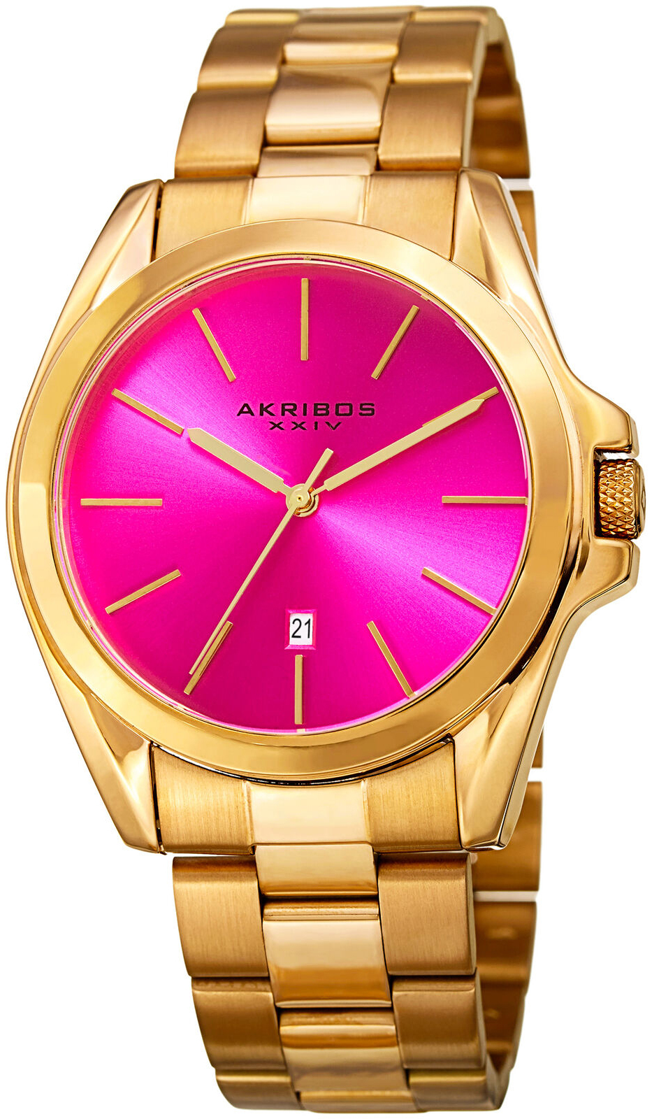 Akribos XXIV AK948YGPK Rosa/Gulltonet stål Ø43 mm