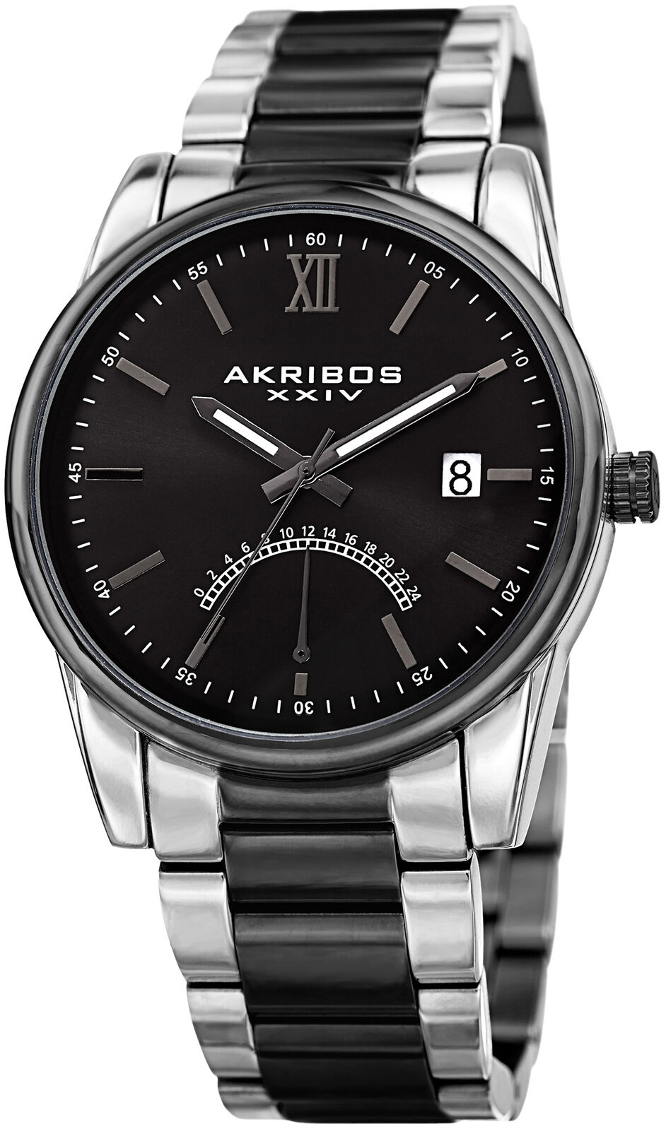 Akribos XXIV Herreklokke AK962TTB Sort/Stål Ø47 mm