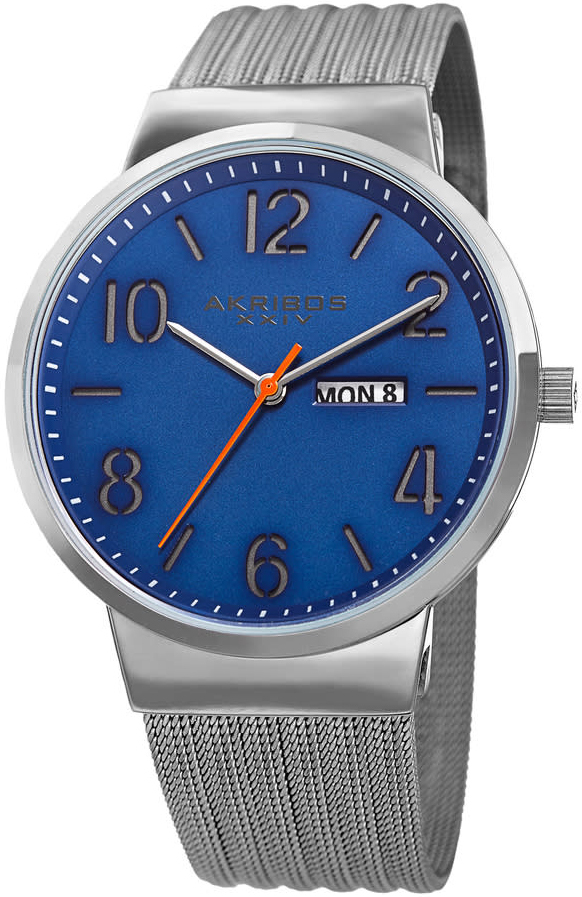 Akribos XXIV Herreklokke AK996SSBU Designer Blå/Stål Ø42 mm