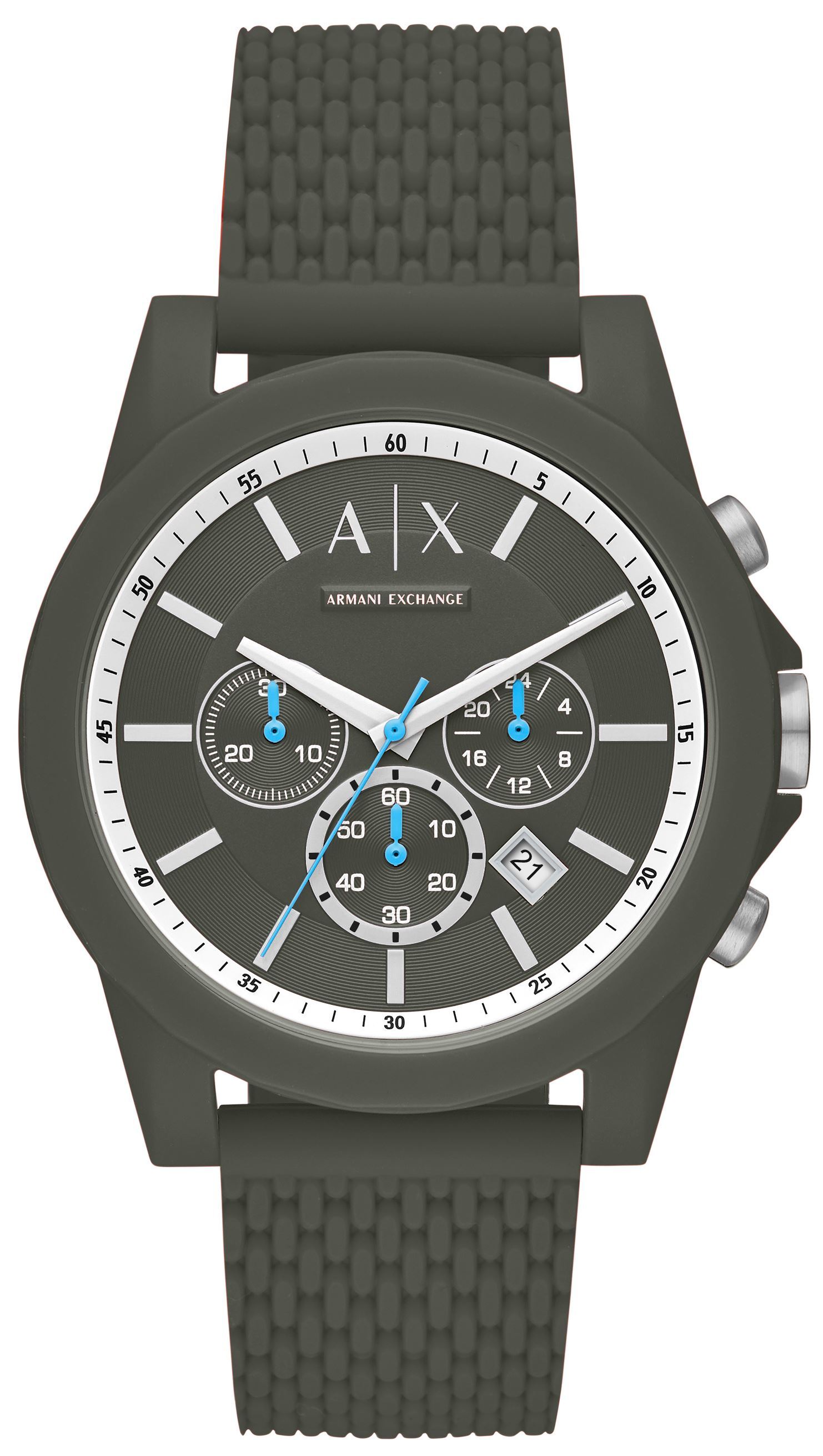 Bilde av Armani Exchange Outerbanks Herreklokke Ax1346 Grønn/gummi Ø44 Mm