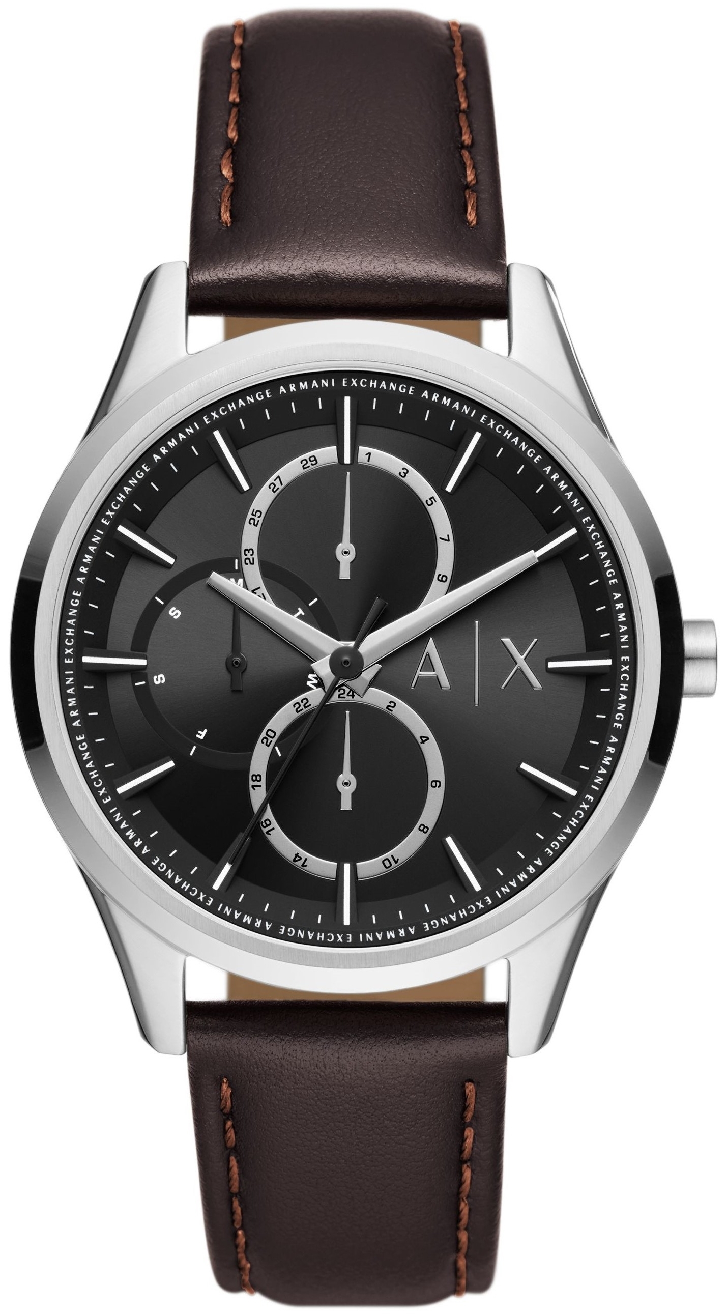 Bilde av Armani Exchange Herreklokke Ax1868 Dante Sort/lær Ø42 Mm