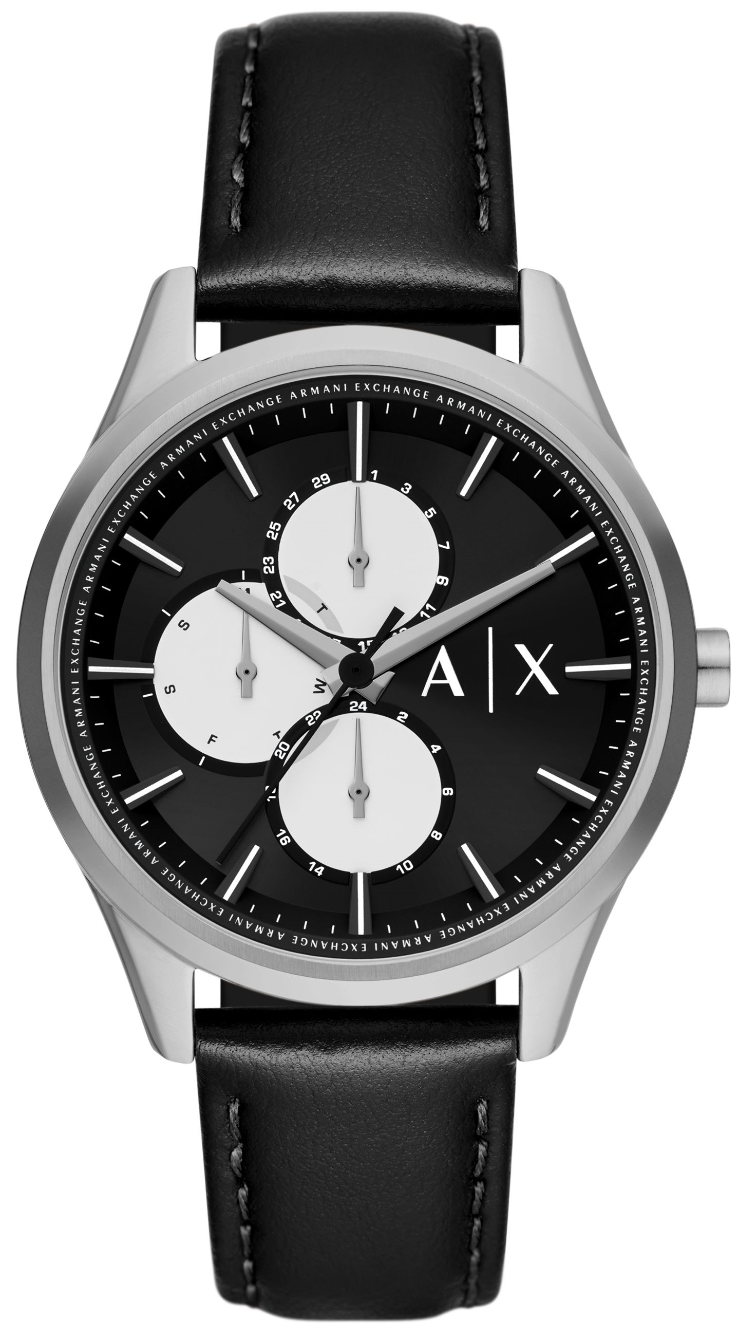 Armani Exchange Herreklokke AX1872 Dante Sort/Lær Ø42 mm