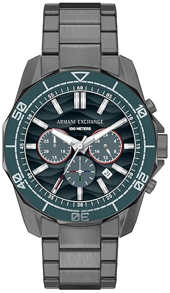 Armani Exchange Herreklokke AX1972 Grønn/Stål Ø44 mm