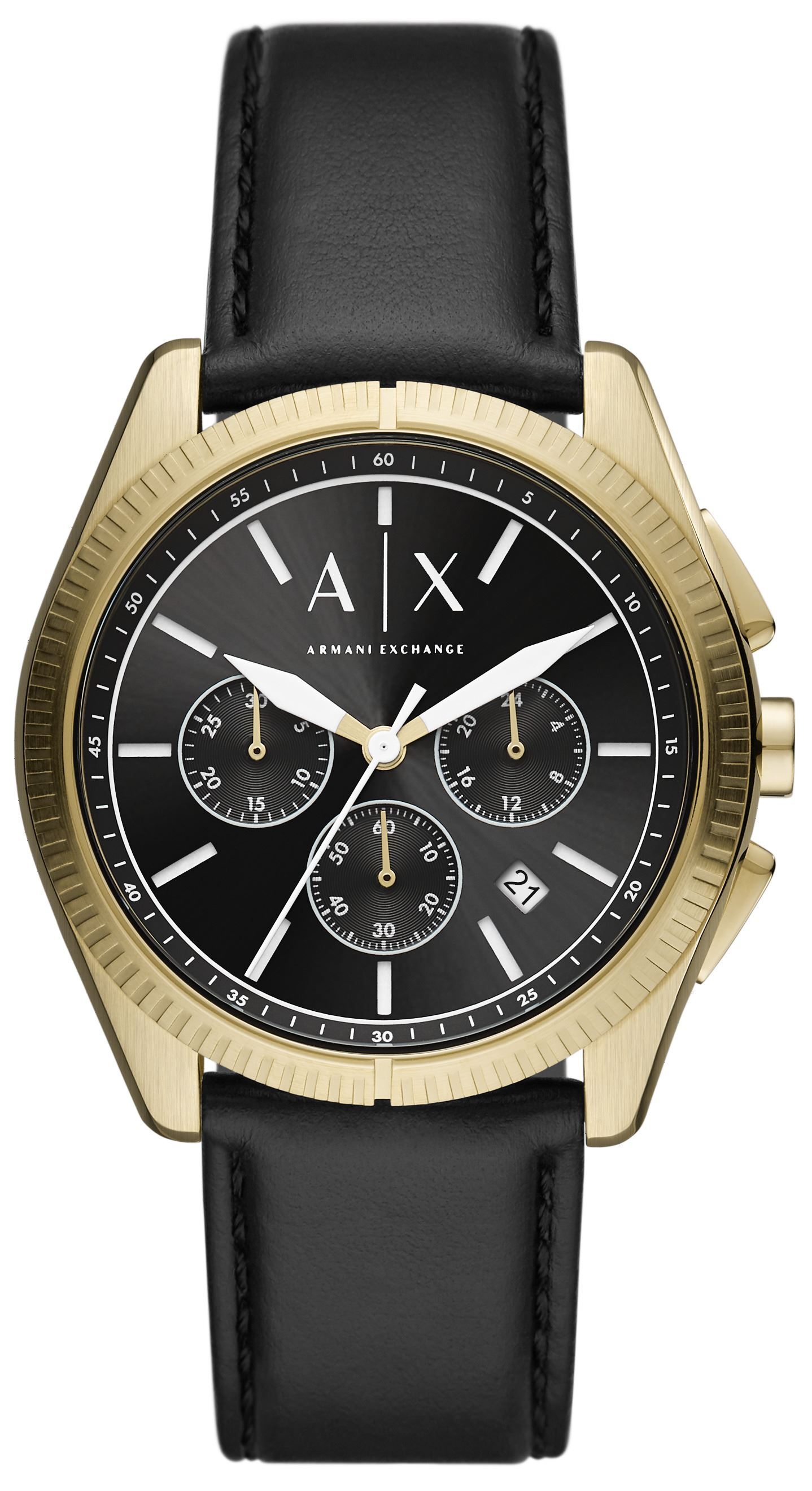 Bilde av Armani Exchange Herreklokke Ax2854 Giacomo Sort/lær Ø43 Mm