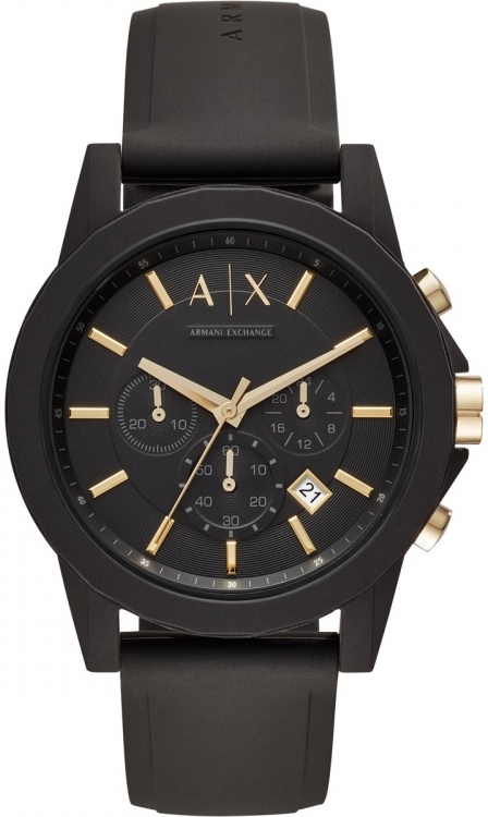 Bilde av Armani Exchange Herreklokke Ax7105 Outerbanks Sort/gummi Ø45 Mm