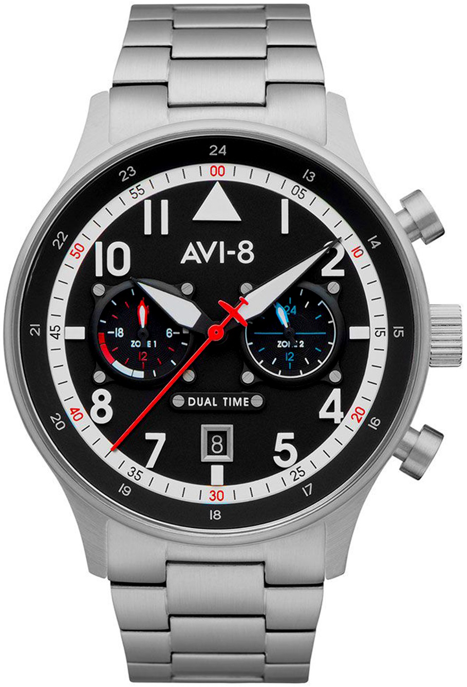 Bilde av Avi-8 Herreklokke Av-4088-11 Hawker Hurricane Sort/stål Ø43 Mm