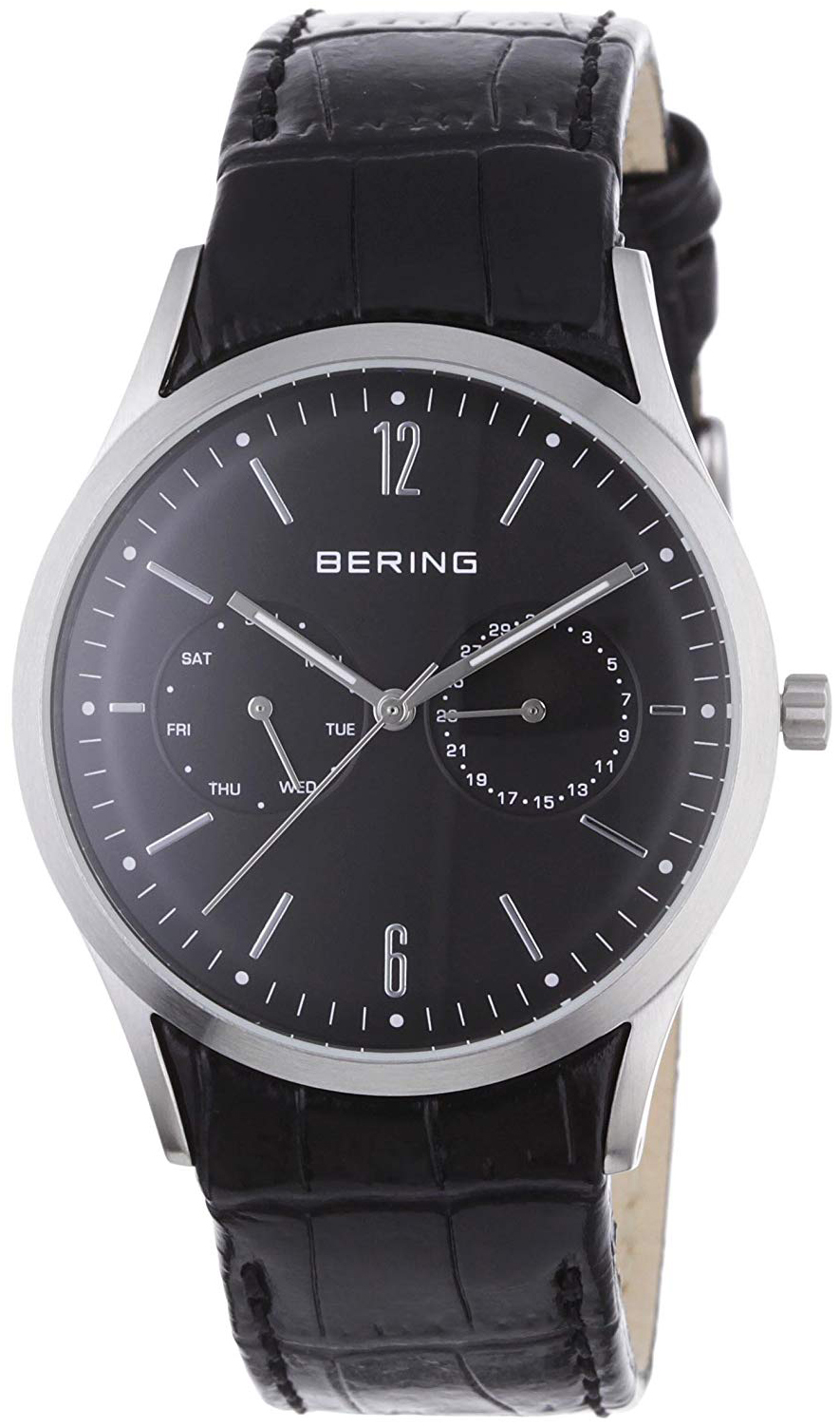 Bering Herreklokke 11839-402 Classic Sort/Lær Ø39 mm