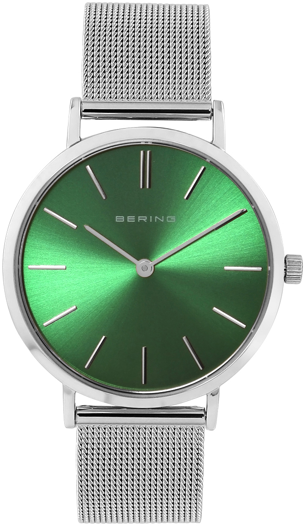 Bilde av Bering Dameklokke 14134-008 Grønn/stål Ø34 Mm