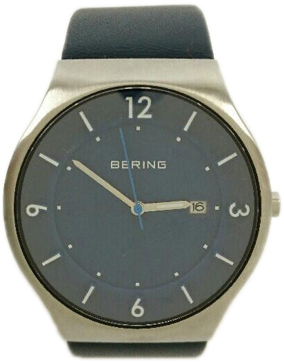 Bering Herreklokke 14440-607 Classic Blå/Lær Ø40 mm