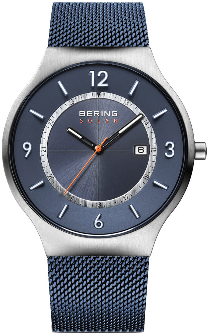Bering Herreklokke 14441-307 Solar Blå/Stål Ø41 mm