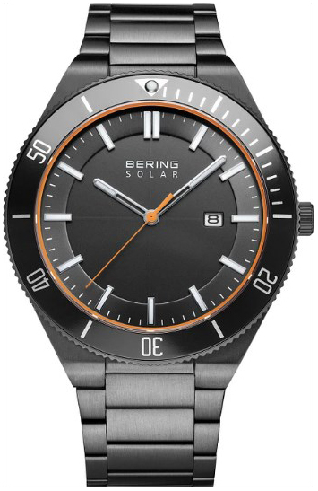 Bering Herreklokke 14443-779 Solar Grå/Stål Ø43 mm