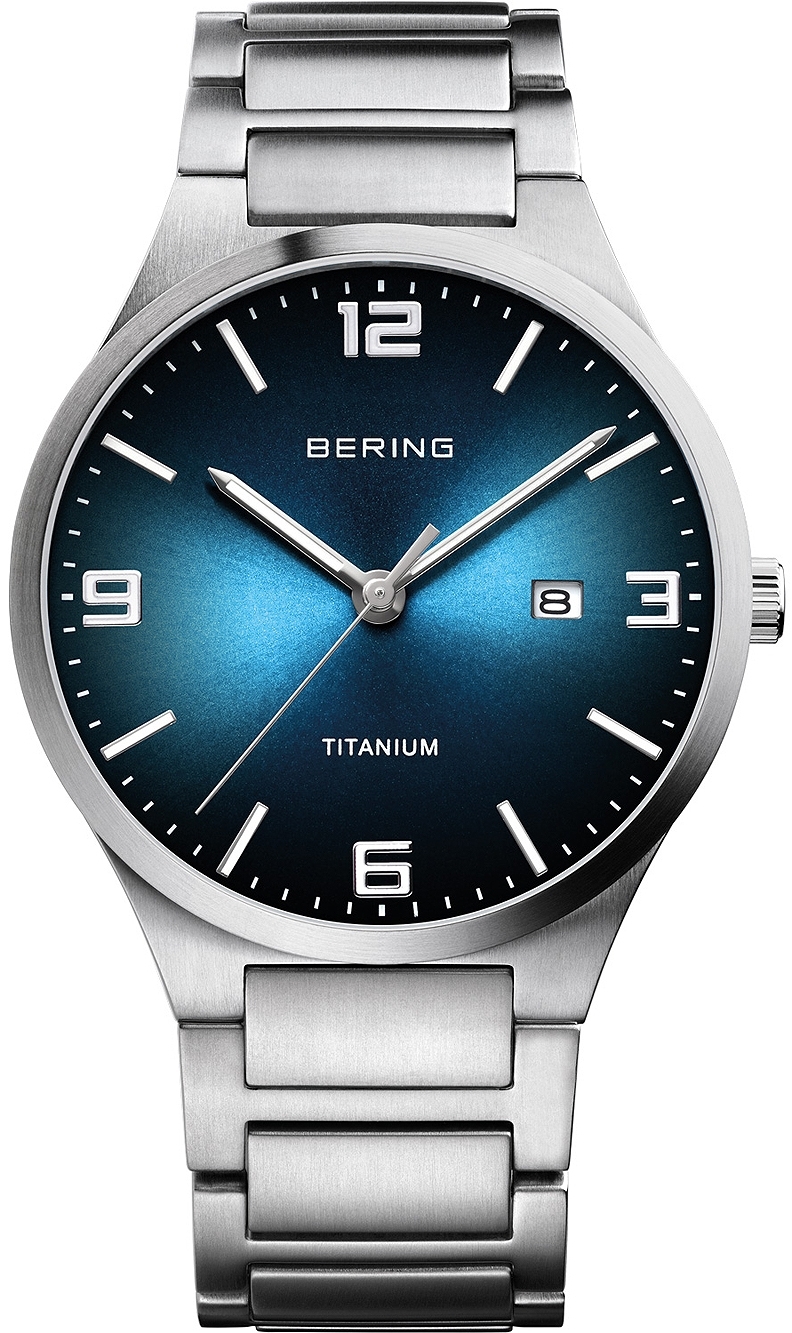 Bilde av Bering Herreklokke 15240-777 Titanium Blå/titan Ø40 Mm