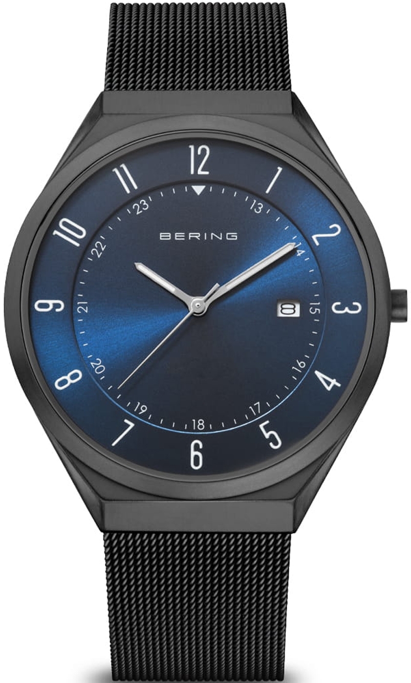 Bilde av Bering Herreklokke 18740-227 Ultra Slim Blå/stål Ø40 Mm