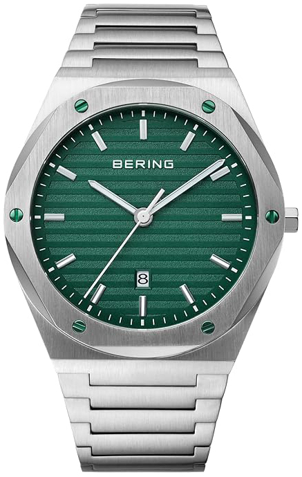 Bering Herreklokke 19742-708 Classic Grønn/Stål Ø42 mm