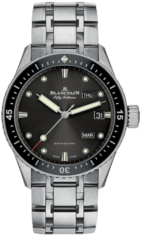 Bilde av Blancpain Herreklokke 5071-1110-70b Fifty Fathoms Sort/stål Ø43 Mm