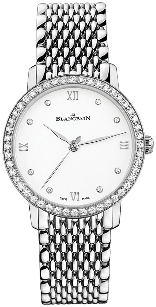 Bilde av Blancpain Dameklokke 6104-4628-mmb Villeret Hvit/stål Ø29.2 Mm