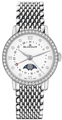 Bilde av Blancpain Dameklokke 6126-4628-mmb Villeret Hvit/stål Ø33.2 Mm