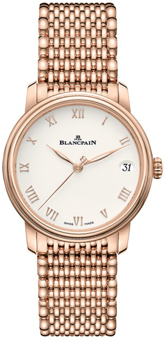 Bilde av Blancpain Dameklokke 6127-3642-mmb Villeret Hvit/18 Karat Rosé Gull