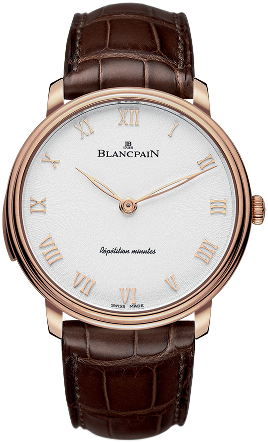 Bilde av Blancpain Herreklokke 6632-3642-55a Villeret Sølvfarget/lær Ø40 Mm