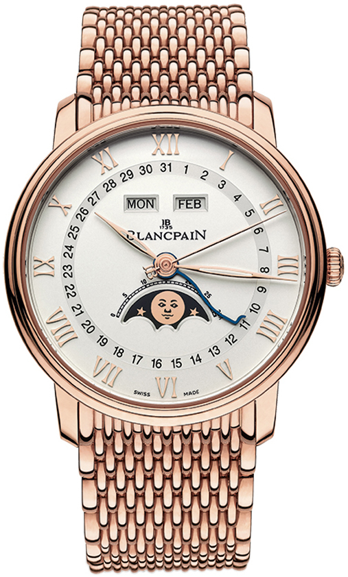 Bilde av Blancpain Herreklokke 6654-3642-mmb Villeret Hvit/18 Karat Rosé Gull