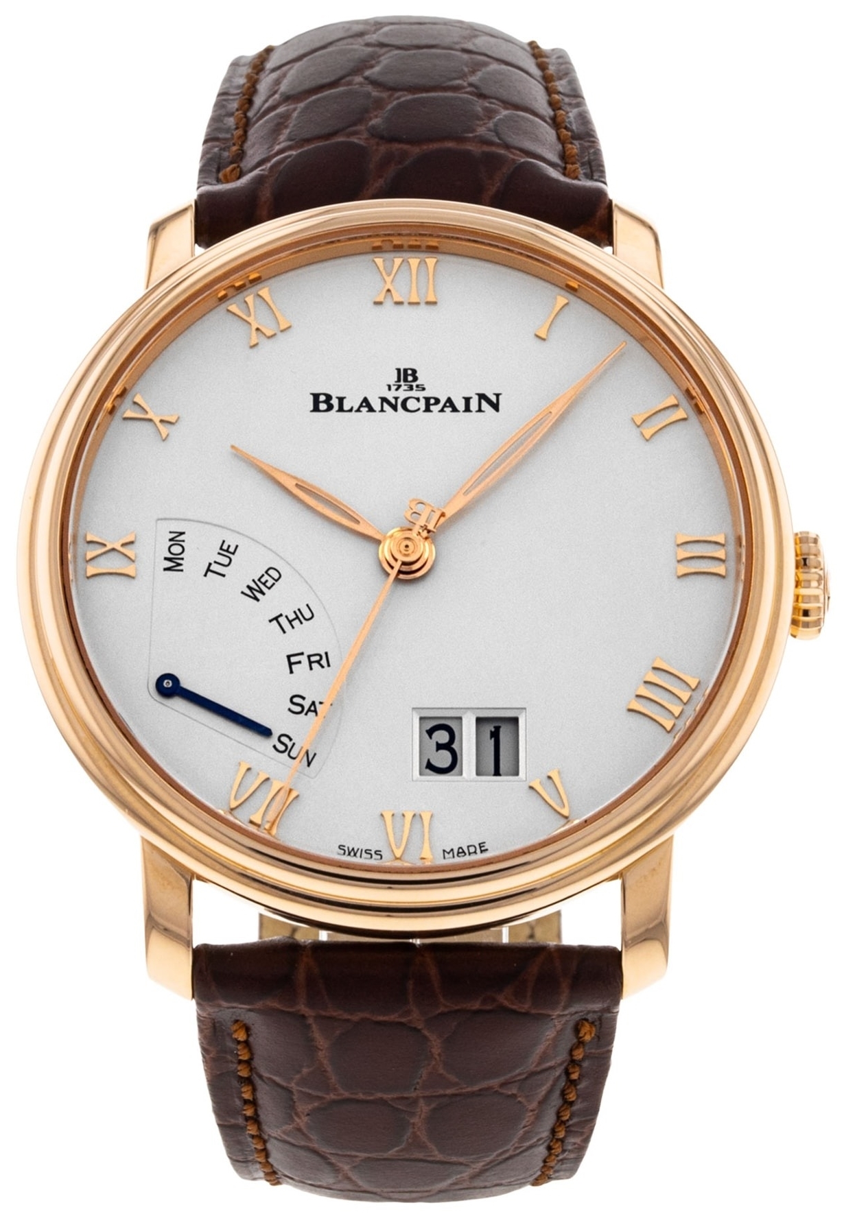 Bilde av Blancpain Herreklokke 6668-3642-55a Villeret Hvit/lær Ø40.5 Mm