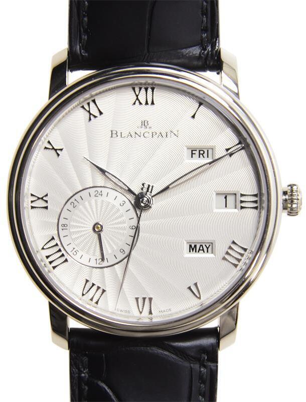 Bilde av Blancpain Herreklokke 6670-1542-55b Villeret Sølvfarget/lær Ø40 Mm