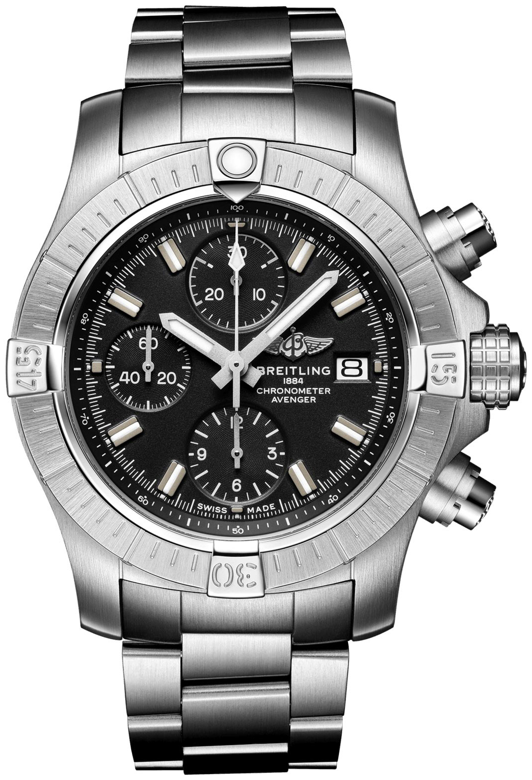 Bilde av Breitling Herreklokke A13385101b1a1 Avenger Chronograph 43 Sort/stål