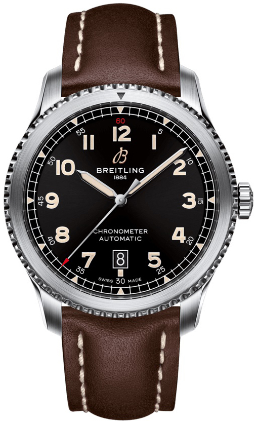 Bilde av Breitling Herreklokke A17315101b1x4 Aviator 8 Automatic 41 Sort/lær