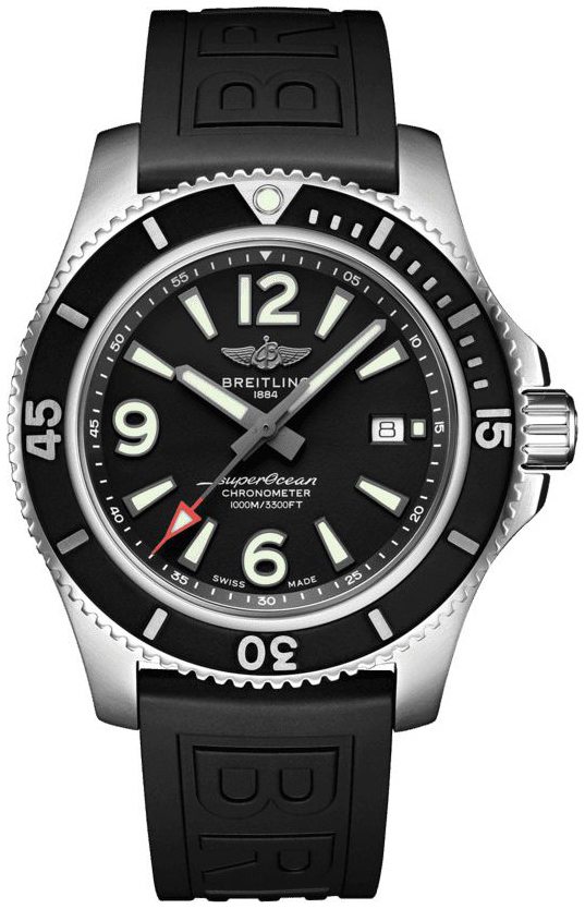 Bilde av Breitling Herreklokke A17367d71b1s2 Superocean 44 Sort/gummi Ø44 Mm