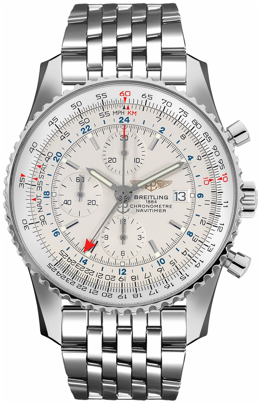 Bilde av Breitling Herreklokke A24322121g1a1 Navitimer World Sølvfarget/stål