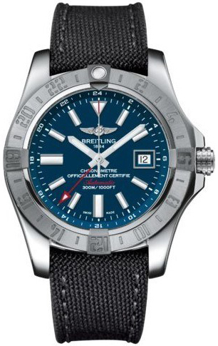 Bilde av Breitling Herreklokke A32390111c1w1 Avenger Ii Gmt Blå/gummi Ø43 Mm