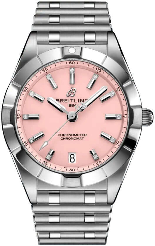 Bilde av Breitling Dameklokke A77310101k1a1 Chronomat 32 Rosa/stål Ø32 Mm