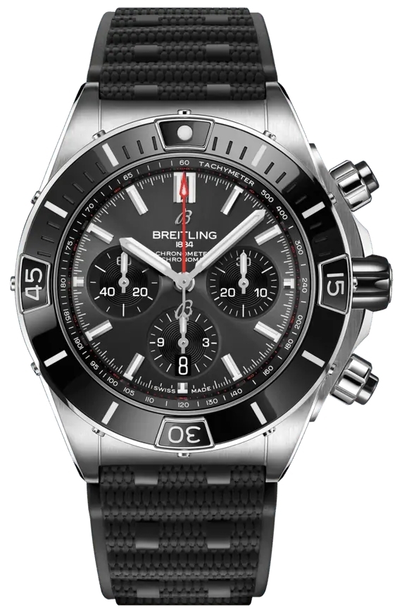 Bilde av Breitling Herreklokke Ab0136251b2s1 Super Chronomat B01 44 Sort/gummi