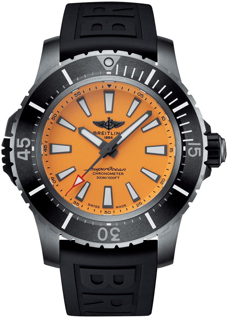 Bilde av Breitling Herreklokke E17369241i1s1 Superocean Ii 48 Orange/gummi