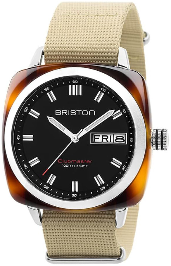 Briston 17342-SA-TS-1-NK Clubmaster Sort/Tekstil