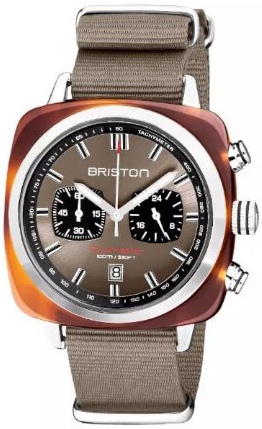 Briston Herreklokke 20142-SA-TS-30-NT Clubmaster Brun/Tekstil