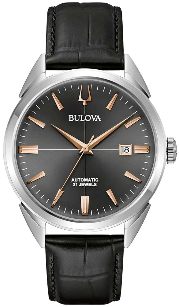 Bulova Herreklokke 96B422 Sutton Sort/Lær Ø41.5 mm