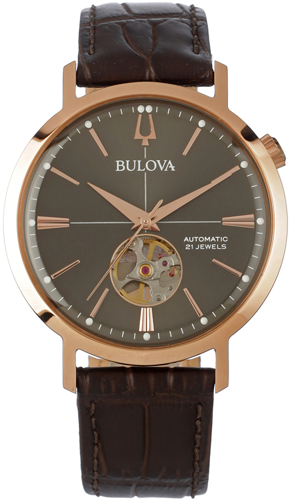 Bulova Herreklokke 97A171 Grå/Lær Ø41.2 mm