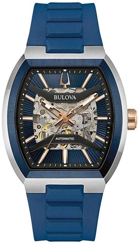 Bulova Herreklokke 98A318 Maquina Blå/Gummi