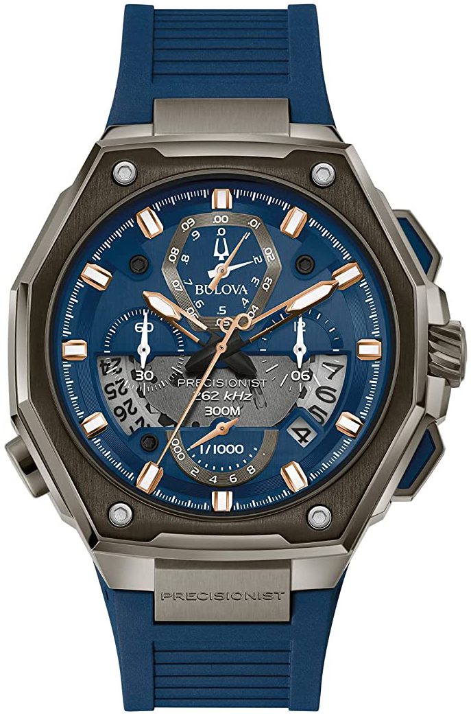 Bulova Herreklokke 98B357 Precisionist Blå/Plast Ø46 mm