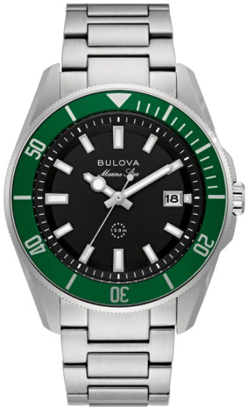 Bulova Herreklokke 98B482 Marine Star Sort/Stål Ø43 mm